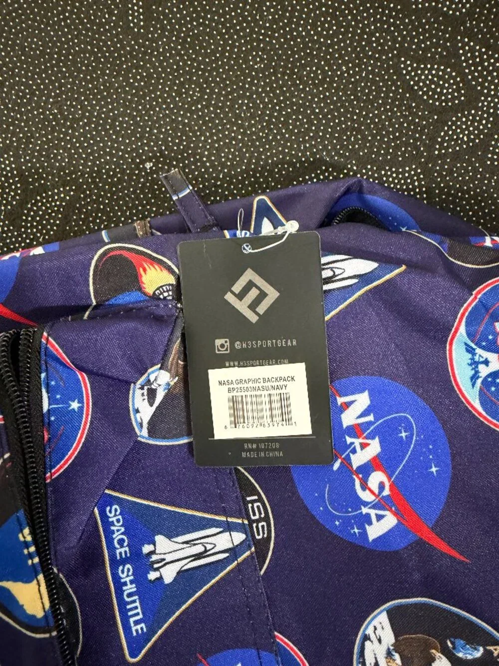 H3Sportgear NASA Kids Medium Logo Backpack